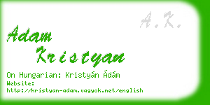 adam kristyan business card